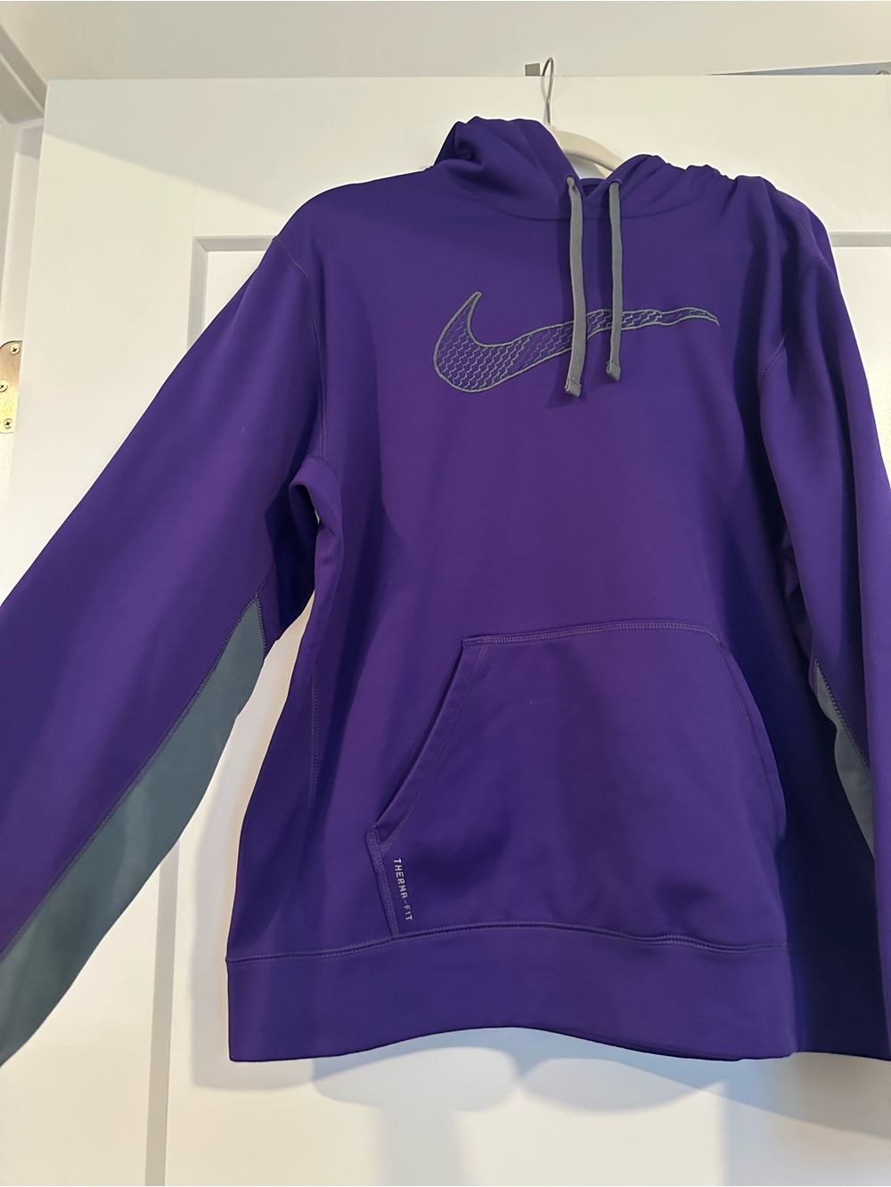 Nike Purple Pullover Hoodie with Gray Accents